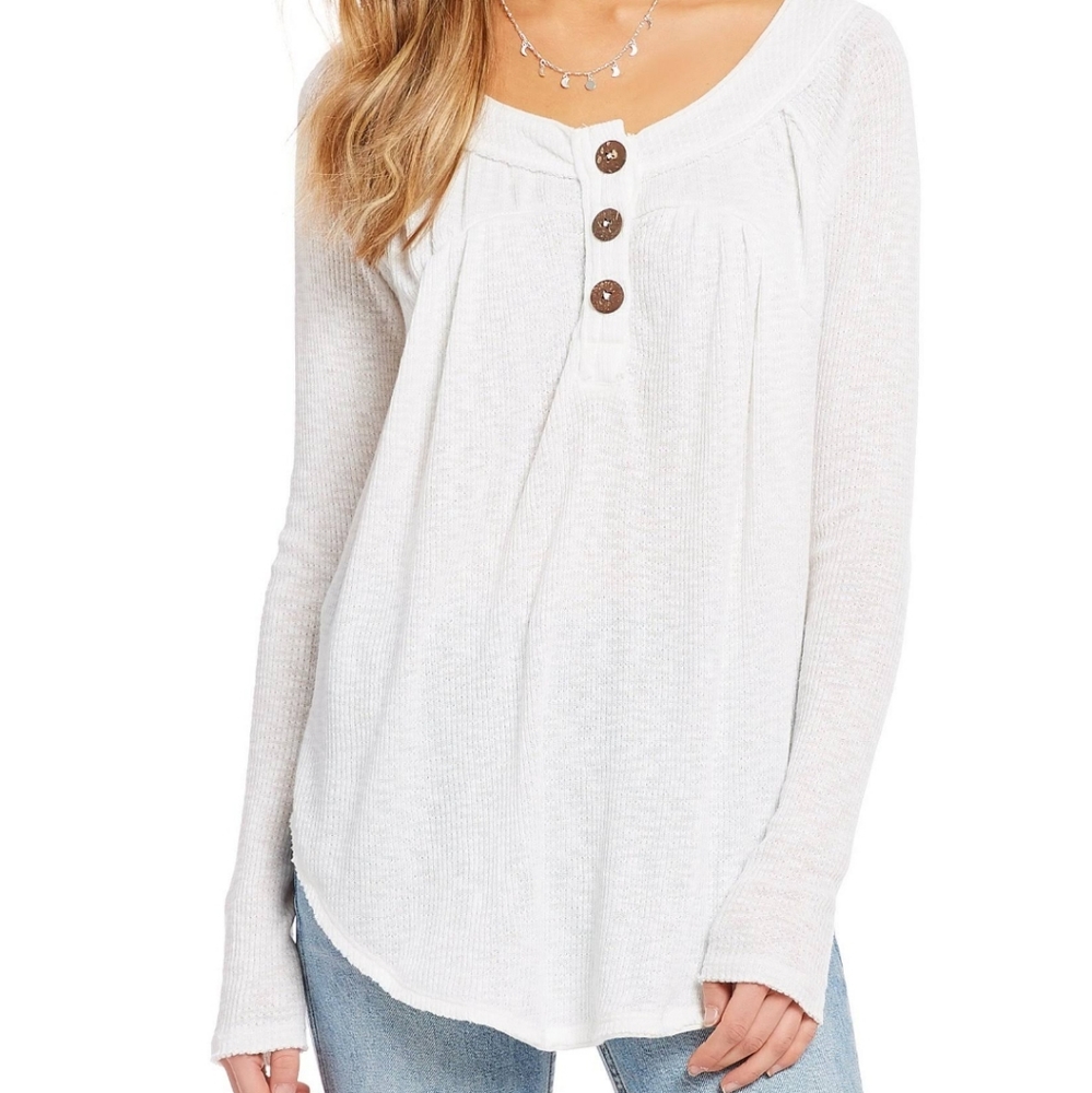 FREE PEOPLE | Must Have Henley Top EUC size sm